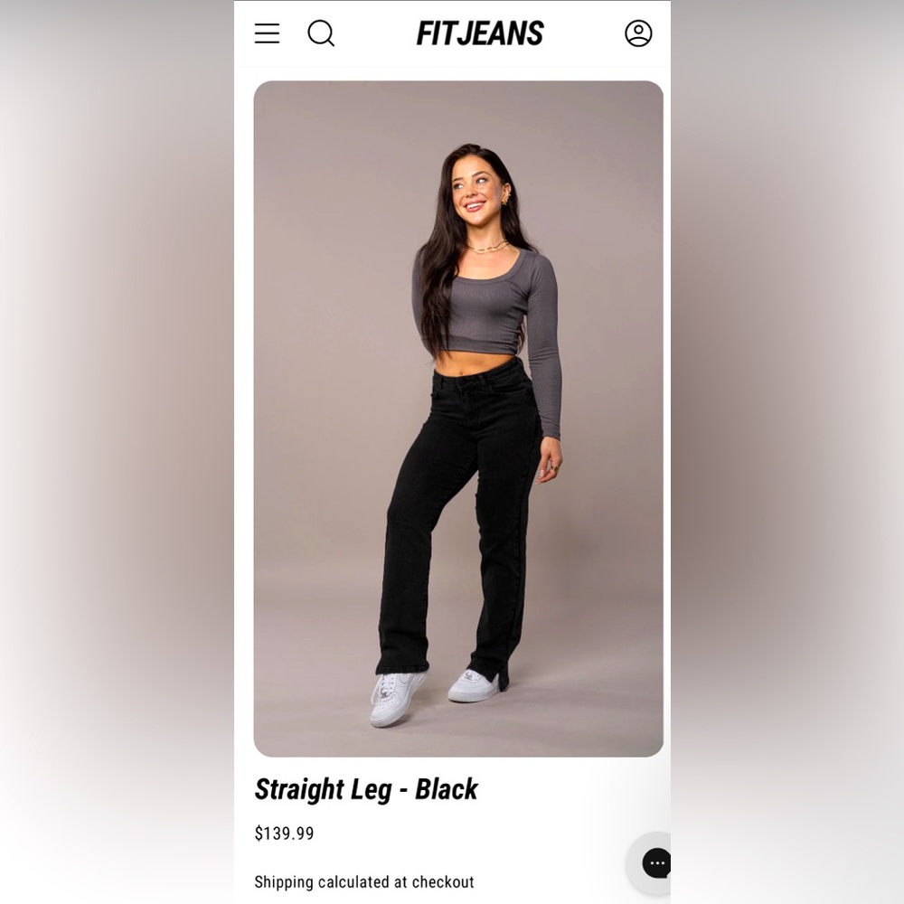 Fitjeans Straight Leg - Black